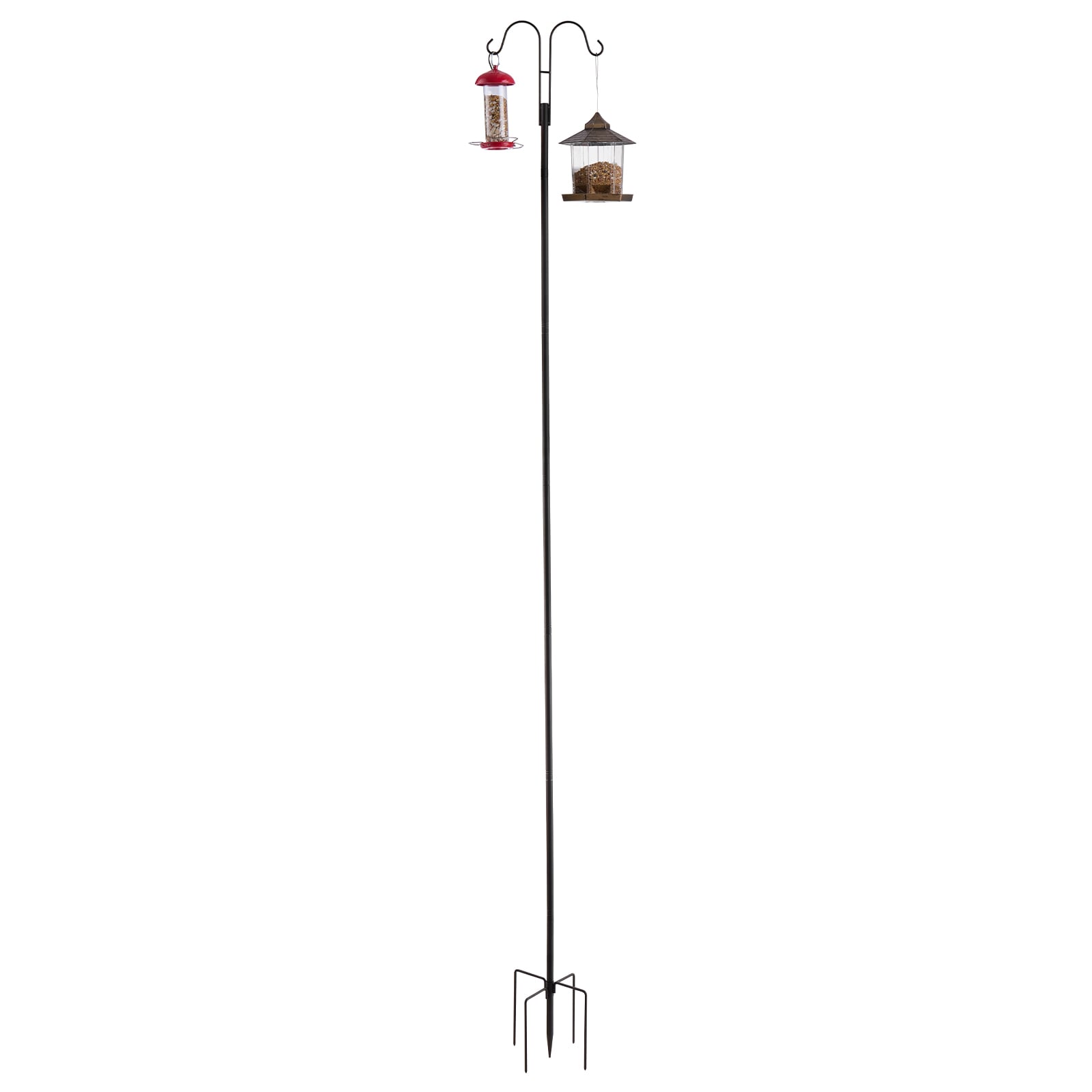 Double Shepherds Hook 8 Pack 108 Inch Heavy Duty Bird Feeder Pole_voghion.com